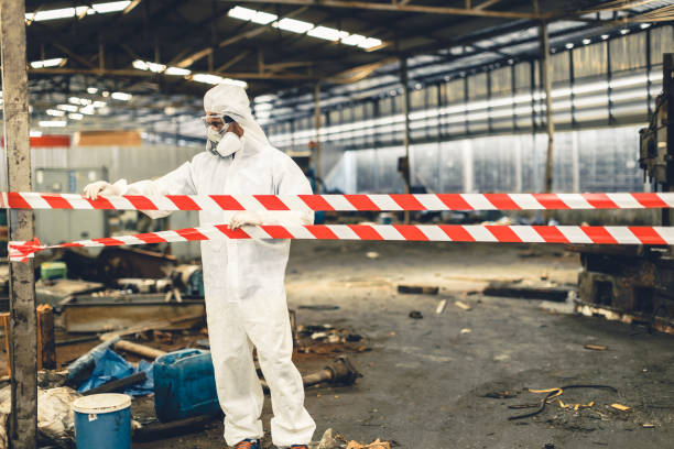 Professional Hoarding Cleanup technician working in Clarksburg, MD